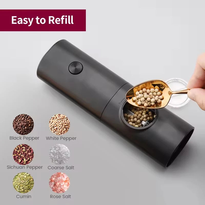 Electric Automatic Salt and Pepper Grinder Set