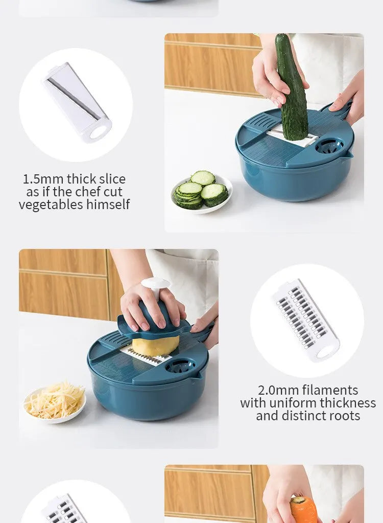 Kitchen Multi-functional Nine-in-one Vegetable Cutter